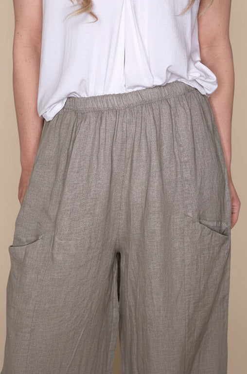 Linen Barrel Pant