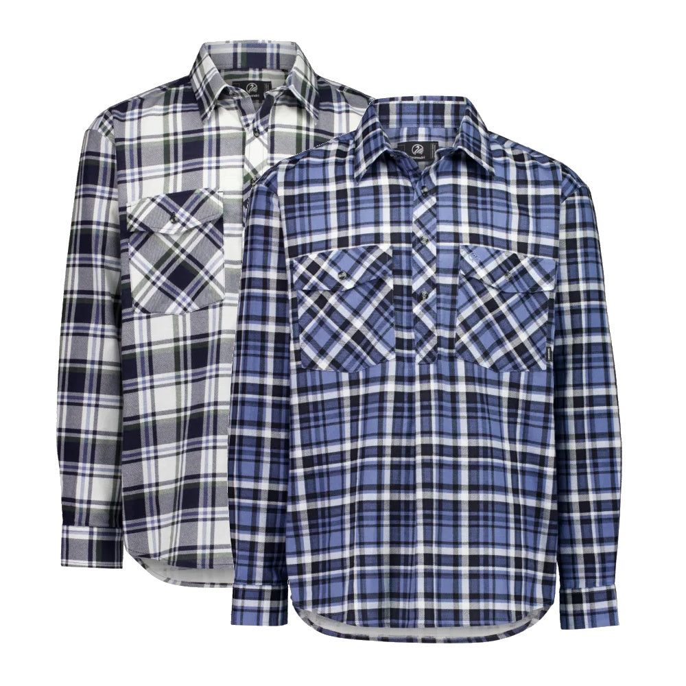 Half Button Twin Pack