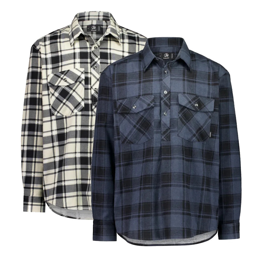 Half Button Twin Pack